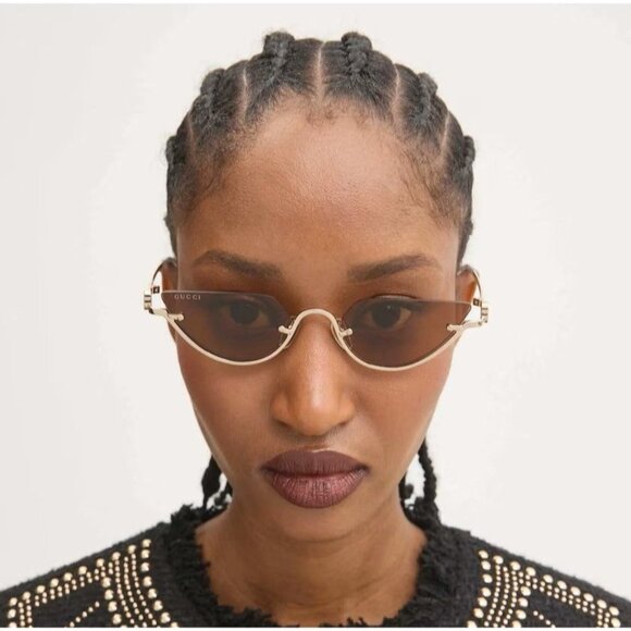 NEW GUCCI SUNGLASSES GOLD WOMEN CAT EYE EYEWEAR GUCCI GG1603S 002 main image 6